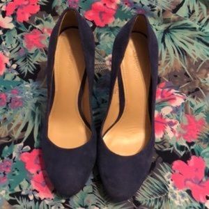 Joan & David Blue Suede Pumps
